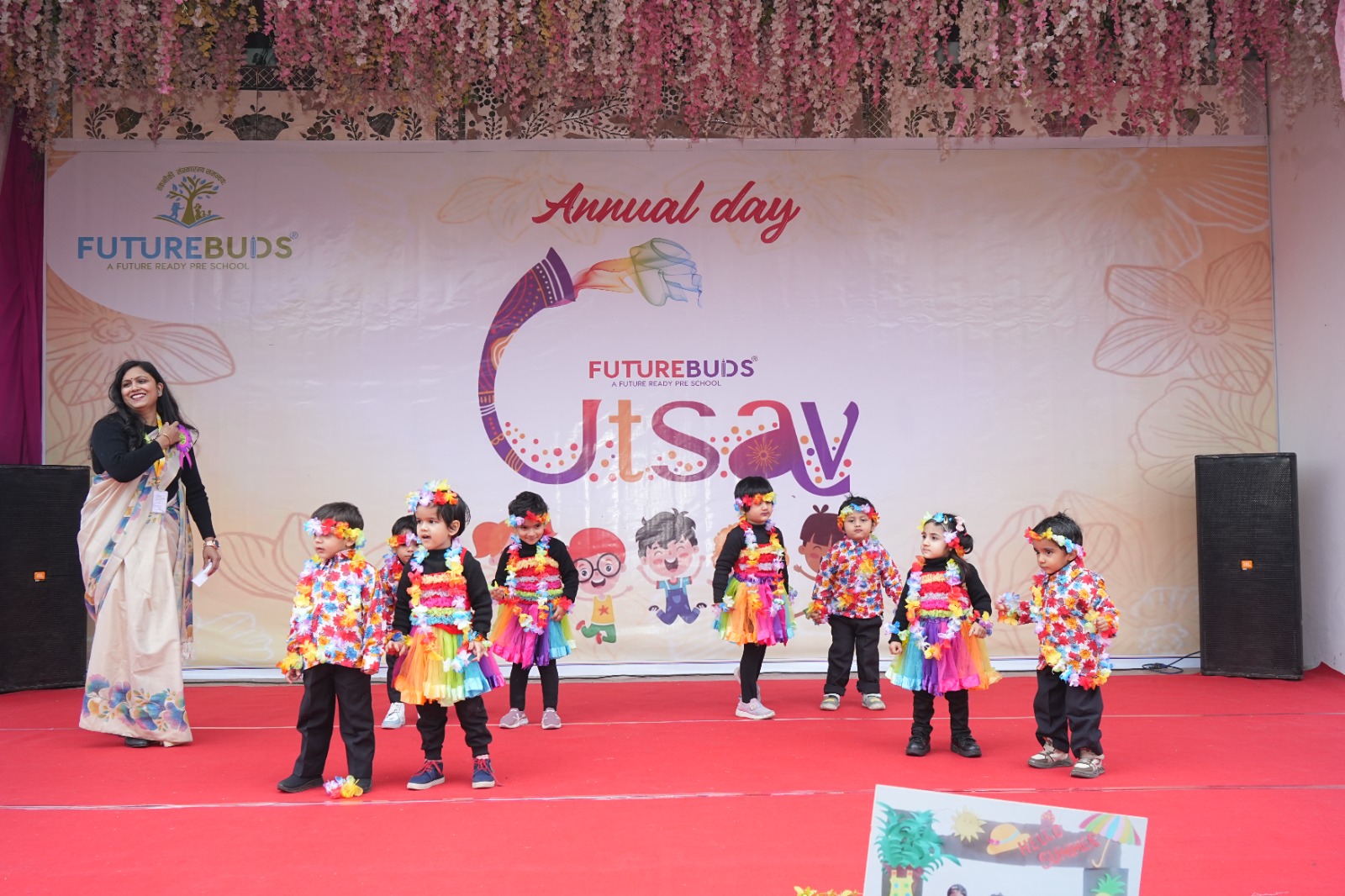 Colorful costume performance